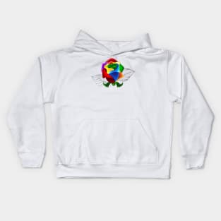 Rainbow rose bud ( Rainbow roses ) Kids Hoodie